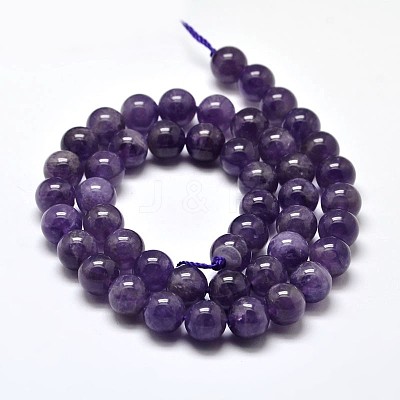 Natural Amethyst Round Bead Strands X-G-I168-09-10mm-1