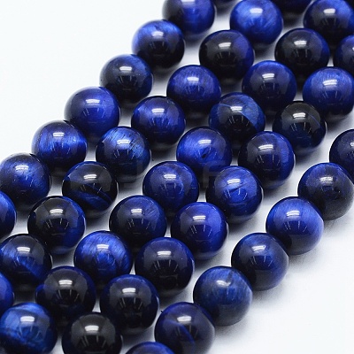 Natural Tiger Eye Beads Strands G-F561-8mm-B02-1