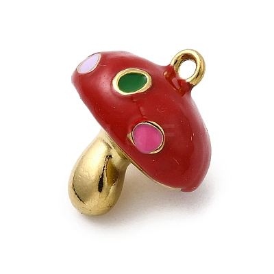 304 Stainless Steel Enamel Pendants STAS-I355-08G-05-1