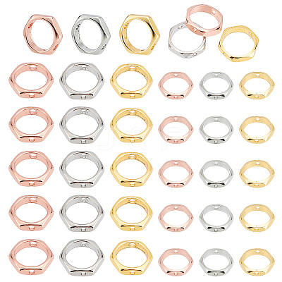 60Pcs 6 Style Brass Bead Frame KK-PH0004-19-1
