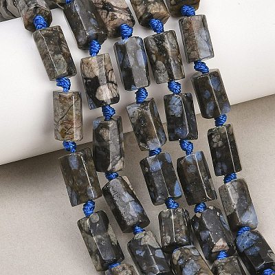 Natural Glaucophane Beads Strands G-A314-A08-01-1