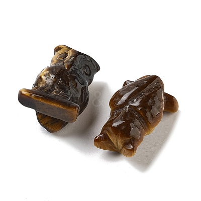 Natural Tiger Eye Carved Figurines DJEW-L023-G06-1
