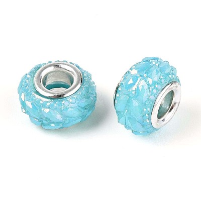 Opaque Resin European Beads RESI-T057-29E-1
