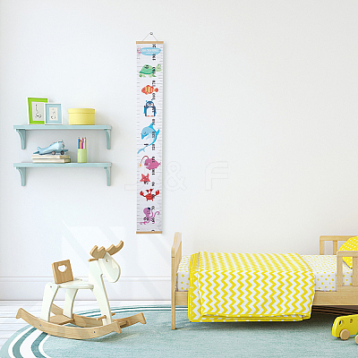 Aniaml Pattern Removable Height Chart for Kids AJEW-WH0165-70A-1