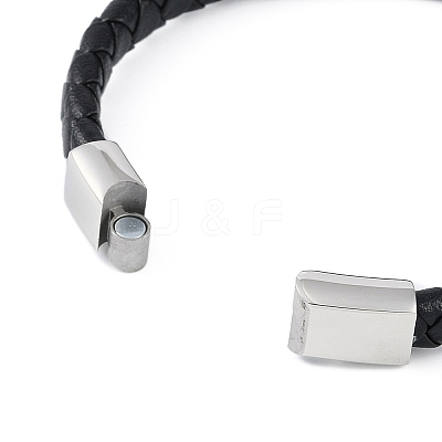 Braided Microfiber Leather Cord Bracelets BJEW-P328-07A-P-1