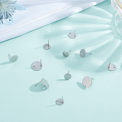304 Stainless Steel Stud Earring Findings STAS-UN0019-05P-1