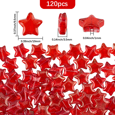 120Pcs Handmade Lampwork Beads LAMP-PA0001-15B-1