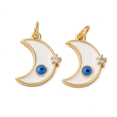 Brass Micro Pave Cubic Zirconia Pendants KK-D390-13G-1