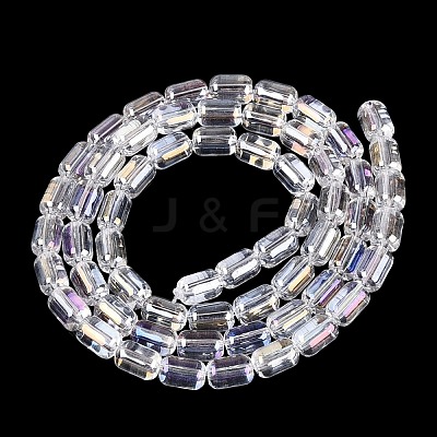 Electroplate Transparent Glass Beads Strands LS-EGLA-Q132-03A-A01-1