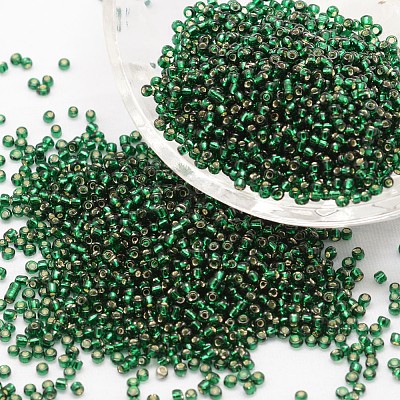 8/0 Transparent Glass Round Seed Beads SEED-J010-F8-37-1