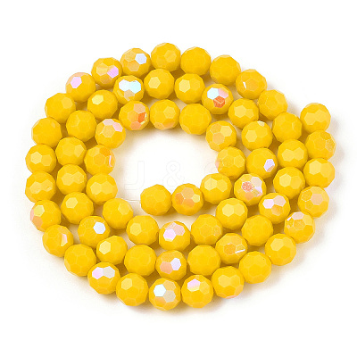 Opaque Glass Beads Strands EGLA-A035-P8mm-L04-1