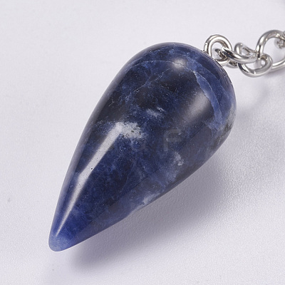 Natural Sodalite Keychain KEYC-P041-B012-1