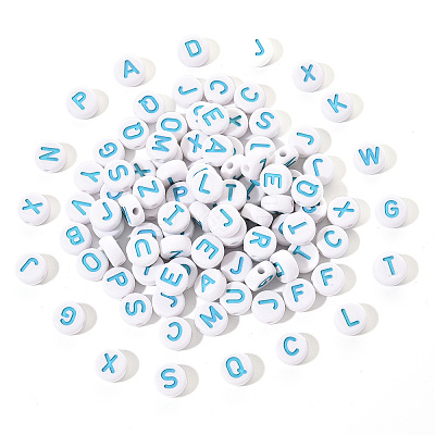 Opaque White Acrylic Beads SACR-YW0001-23D-1