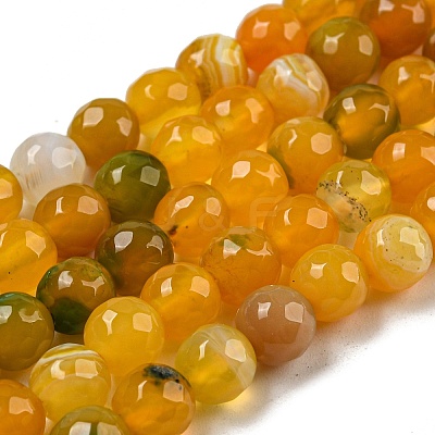 Natural Agate Beads Strands G-E469-02-6mm-1