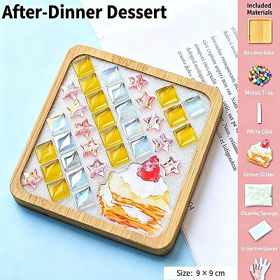 DIY Mosaic Coaster Making Kit TH-CBAB785-01J-1