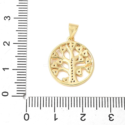 Brass Micro Pave Cubic Zirconia Pendants KK-D357-02A-G-1