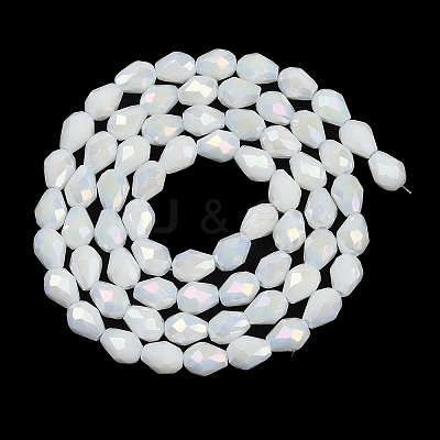 Opaque Solid Color Electroplate Glass Beads Strands LS-EGLA-N013-P4mm-B02-1