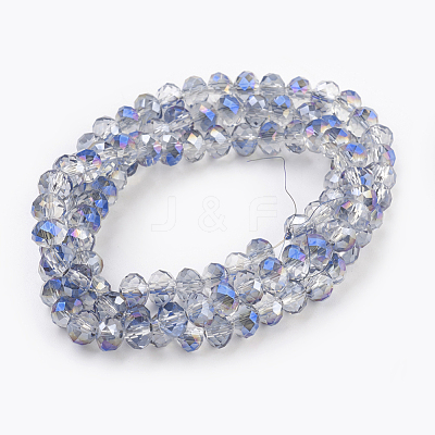 Electroplate Glass Beads Strands GLAA-K027-HR-B04-1