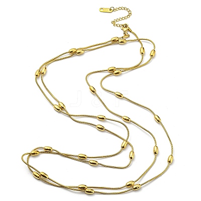 304 Stainless Steel Satellite Chain Necklaces BJEW-K257-06G-1