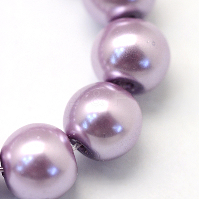 Baking Paint Pearlized Glass Pearl Round Bead Strands HY-Q003-6mm-44-1