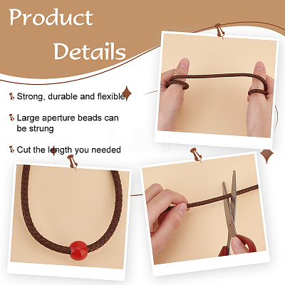 Round Braided Leather Cord OCOR-WH0082-109C-1