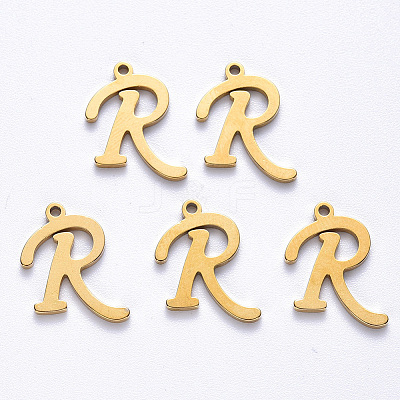 PVD Vacuum Plating 201 Stainless Steel Charms LS-STAS-R105-R-G-1