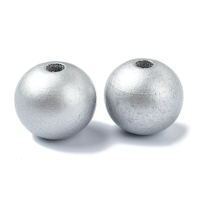 Wood Large Hole European Beads WOOD-D027-01G-1