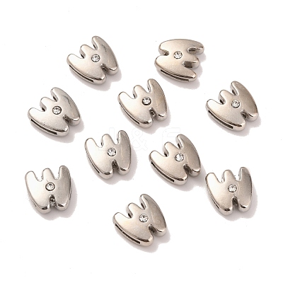 Letter Slider Beads for Watch Band Bracelet Making ALRI-O012-W-NR-1