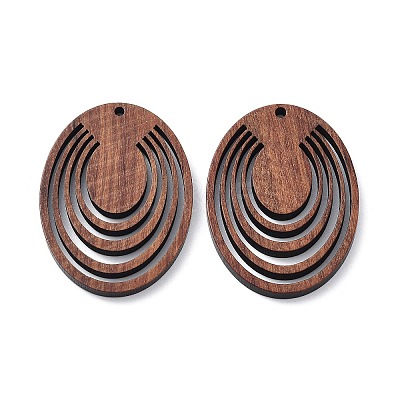 Walnut Wood Laser Cut Pendants WOOD-Q051-04F-1