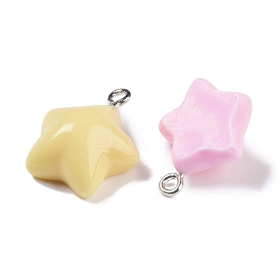 Opaque Resin Pendants RESI-H162-07P-02-1