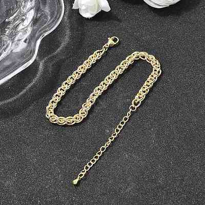 Brass Wheat Chains Bracelets for Women BJEW-H639-11G-1