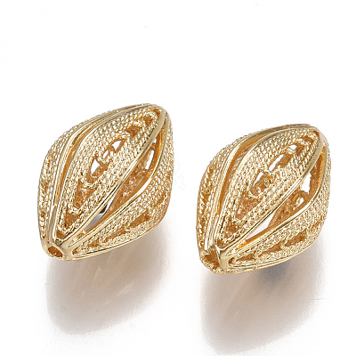 Brass Filigree Beads X-KK-S350-162G-1
