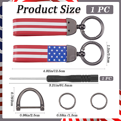 Imitation Leather Keychain Holder DIY-WH20013-23E-1