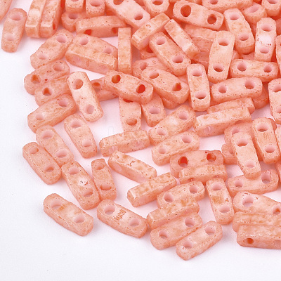 2-Hole Baking Paint Glass Seed Beads SEED-S023-17A-04-1