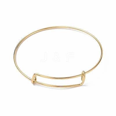 Ion Plating(IP) Adjustable 304 Stainless Steel Wire Bangle Making MAK-F286-03G-1
