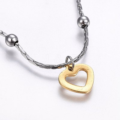 304 Stainless Steel Charm Bracelets STAS-O099-03GP-1