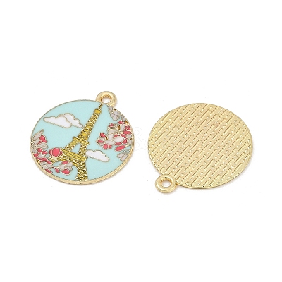 Alloy Enamel Pendants ENAM-V001-02E-G-1
