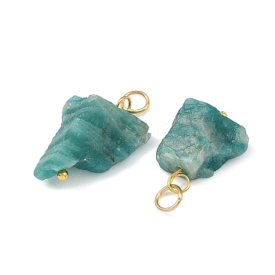 Raw Rough Natural Amazonite Pendants PALLOY-JF05880-1