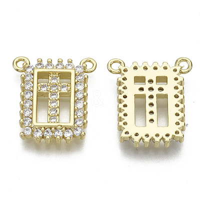 Brass Micro Pave Cubic Zirconia Pendants ZIRC-S061-195G-NF-1