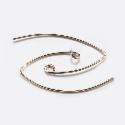 Brass Earring Hooks KK-K197-60G-1