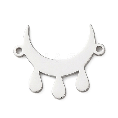 304 Stainless Steel Moon with Drop Links Connector Charms LS-STAS-D202-11P-1