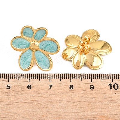 Valentine's Day 304 Stainless Steel Enamel Stud Earrings for Women EJEW-K331-01G-02-1