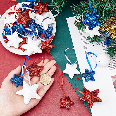 12Pcs Foam Pendant Decorations for Christmas Tree FIND-WH0126-153-1