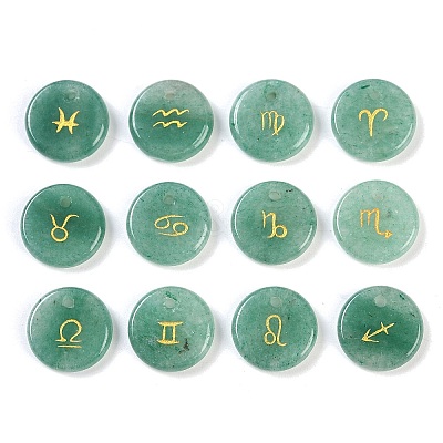 Natural Green Aventurine Pendants G-K359-04B-1