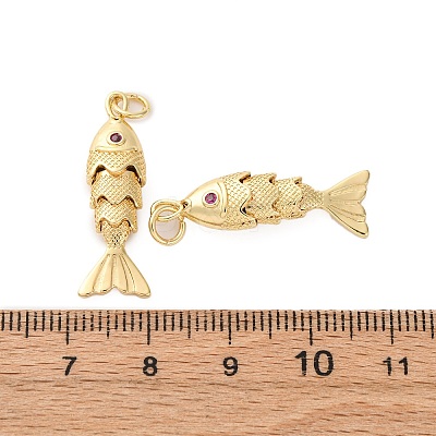 Rack Plating Brass Micro Pave Cubic Zirconia Pendants KK-M309-38B-G-1