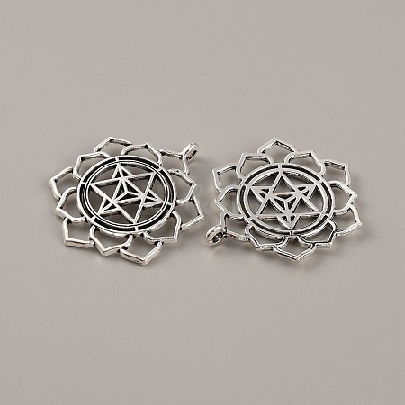 Tibetan Style Zinc Alloy Pendants TIBEP-WH0001-08AS-1