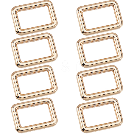 8Pcs Zinc Alloy Rectangle Buckle Ring PURS-SP0001-05LG-1