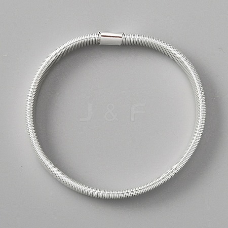 High Carbon Steel Stretch Arm Bracelets for Men LS-BJEW-WH0020-10S-1