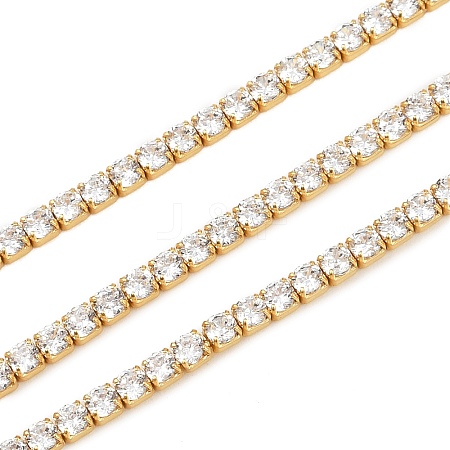 925 Sterling Silver Clear Cubic Zirconia Chains STER-C016-02A-G02-1