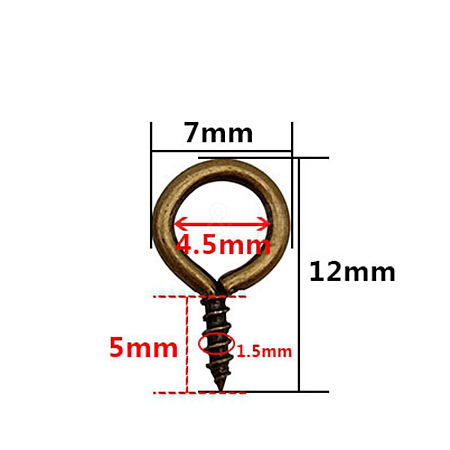 Brass Screw Eye Peg Bails PW-WGD8EF1-01-1